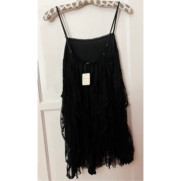Free People - Sunday Candy Mini Slip (Black) - Picture 5 of 6